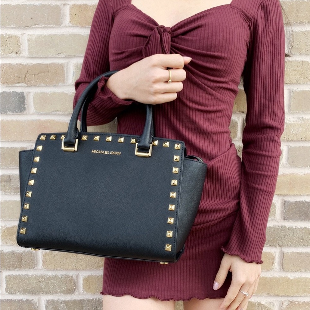 ‼️SALE‼️ 👜💕-NWT Michael Kors Satchel Black - Picture 3 of 5